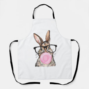 Cute Bunny Bril Bubblegum Pasen Dag Meisjes Kinder Schort