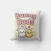 Cute Bunny Buds Easter Throw Pillow Kussen (Voorkant)