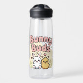 Cute Bunny Buds Easter Water Bottle Waterfles (Voorkant)