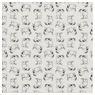 Cute Bunny  Bunny Rabbit CUSTOM BG COLOR Stof