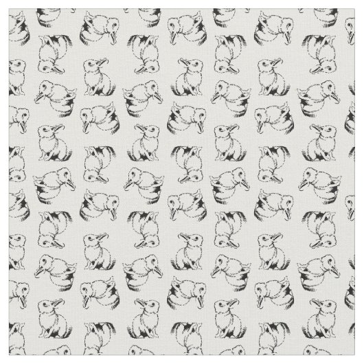 Cute Bunny  Bunny Rabbit CUSTOM BG COLOR Stof (Close Up)