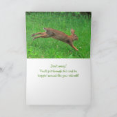Cute Bunny Cancer Support Kaart (Binnen)