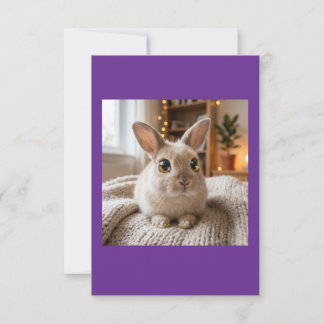 Cute bunny card bedankkaart