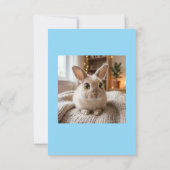 Cute bunny card bedankkaart (Achterkant)