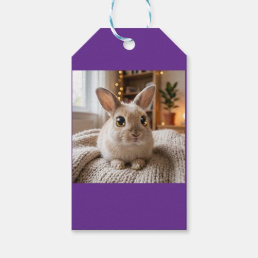 Cute bunny card cadeaulabel (Voorkant)