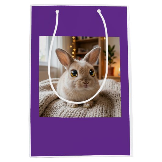 Cute bunny card medium cadeauzakje (Voorkant)