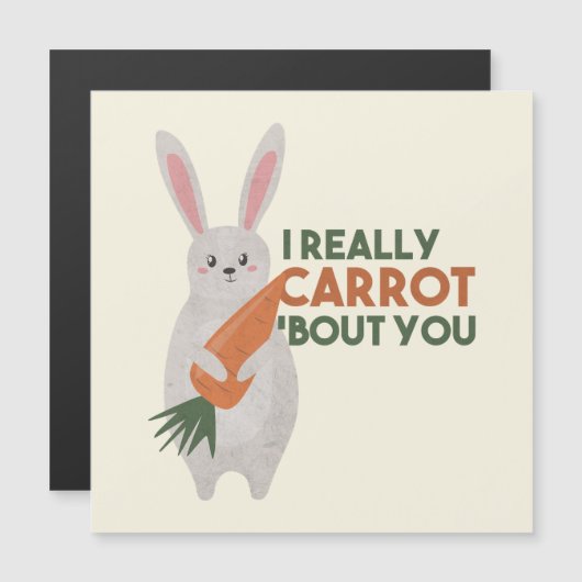 Cute Bunny Carrot Pun, ik verrot je echt. (Voorkant / Achterkant)