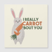 Cute Bunny Carrot Pun, ik verrot je echt. (Voorkant)
