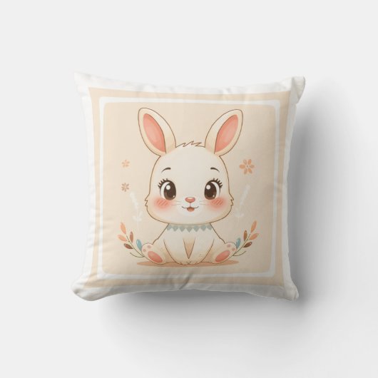 Cute Bunny Cartoon Cushion Kussen (Voorkant)