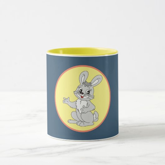 Cute Bunny Cartoon Kids Drinkware Mok (Midden)