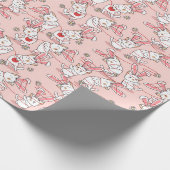 Cute Bunny Cats Cadeaupapier (Hoek)
