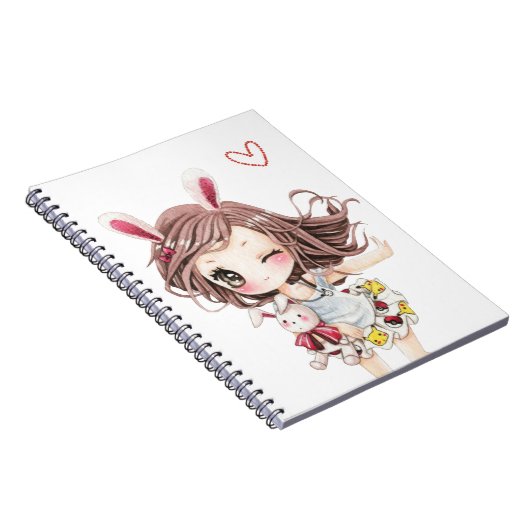 Cute bunny chibi notitieboek (Rechterzijde)