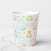 Cute Bunny Chick & Lamb Easter Pattern Papieren Bekers (Achterkant)