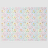 Cute Bunny Chick & Lamb Easter Pattern Tissuepapier (Voorkant)