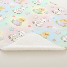 Cute Bunny Chick & Lammetjes Pasen Patroon