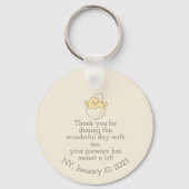 Cute Bunny Chicken Bear pastel  Sleutelhanger (Achterkant)
