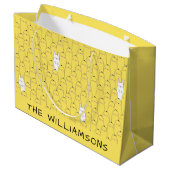 Cute Bunny Chicks Yellow Easter Groot Cadeauzakje (Achterkant Gekanteld)