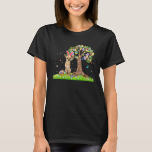 Cute Bunny Chihuahua Dog met paaseieren T-shirt