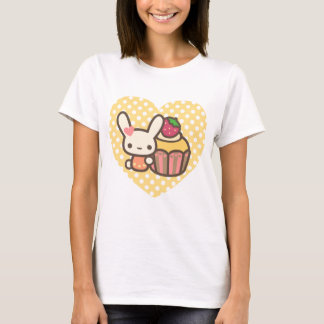 Cute bunny cupcake aardbeiroze kawaii t-shirt