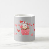 Cute bunny cupcake harten koffiemok (Center)