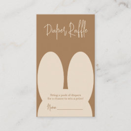 Cute bunny diaper raffle informatiekaartje