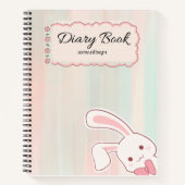 cute bunny diary notebook,  notitieboek (Voorkant)