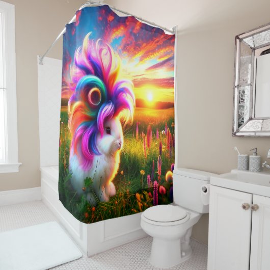 Cute Bunny Douchegordijn (In situ)