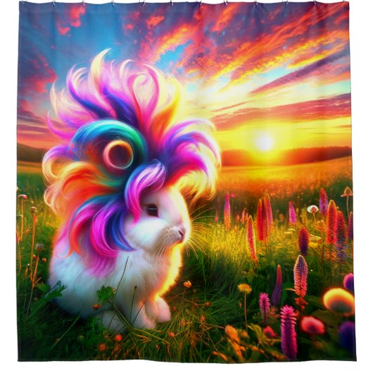 Cute Bunny Douchegordijn (Voorkant)