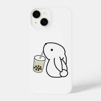 Cute Bunny Drink Boba Milktea iPhone 14 Hoesje