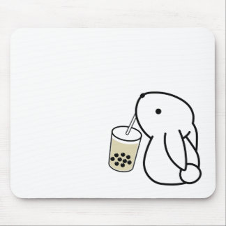 Cute Bunny Drink Boba Tea Muismat