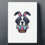 Cute Bunny Ear Saint Bernard Dog Easter Egg Owner  Fotoplaat<br><div class="desc">Cute Bunny Ear Saint Bernard Dog Easter Egg Owner Lover Mom T-Shirt</div>