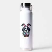Cute Bunny Ear Saint Bernard Dog Easter Egg Owner Waterfles (Voorkant)