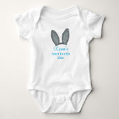 Cute Bunny Ears Boy First Easter 2026 Personalized Romper (Voorkant)