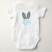 Cute Bunny Ears Boy First Easter 2026 Personalized Romper (Achterkant)
