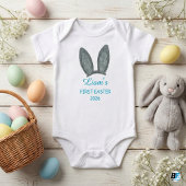 Cute Bunny Ears Boy First Easter 2026 Personalized Romper