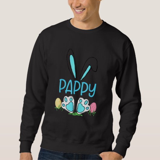 Cute Bunny Ears Easter Pappy Matching Egg Hunter M Trui (Voorkant)