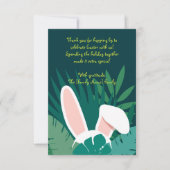 Cute Bunny Ears Easter Thank You Card Bedankkaart (Voorkant)
