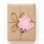 Cute Bunny Ears Happy Pasen Bedankjes Labels