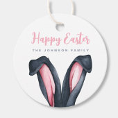 Cute Bunny Ears Happy Pasen Bedankjes Labels