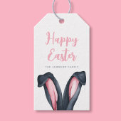 Cute Bunny Ears Happy Pasen Cadeaulabel