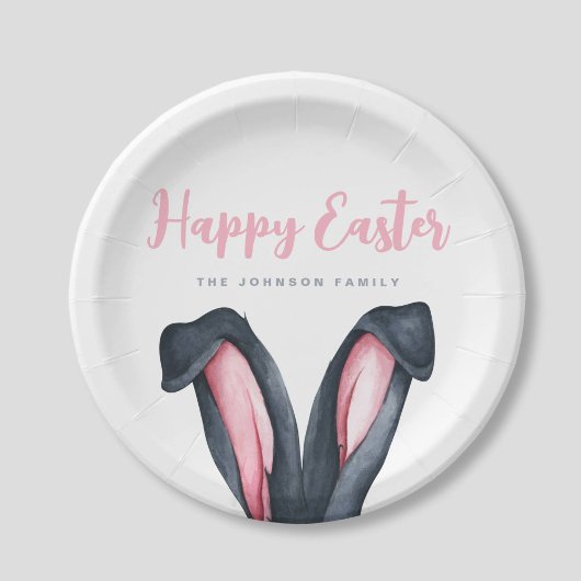 Cute Bunny Ears Happy Pasen Papieren Bordje