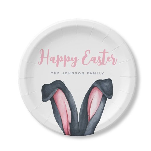 Cute Bunny Ears Happy Pasen Papieren Bordje