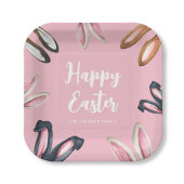 Cute Bunny Ears Happy Pasen Papieren Bordje