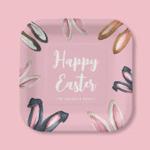 Cute Bunny Ears Happy Pasen Papieren Bordje