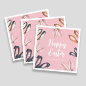 Cute Bunny Ears Happy Pasen Servet