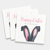 Cute Bunny Ears Happy Pasen Servet