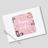 Cute Bunny Ears Happy Pasen Vierkante Sticker