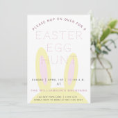 Cute Bunny Ears | Uitnodiging tot het uitzenden va (Staand voorkant)