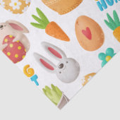 Cute Bunny, Easter Basket and Eggs Decoupage Tissuepapier (Detail)