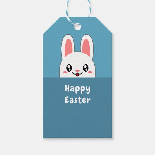 Cute Bunny Easter Cadeaulabel (Voorkant)